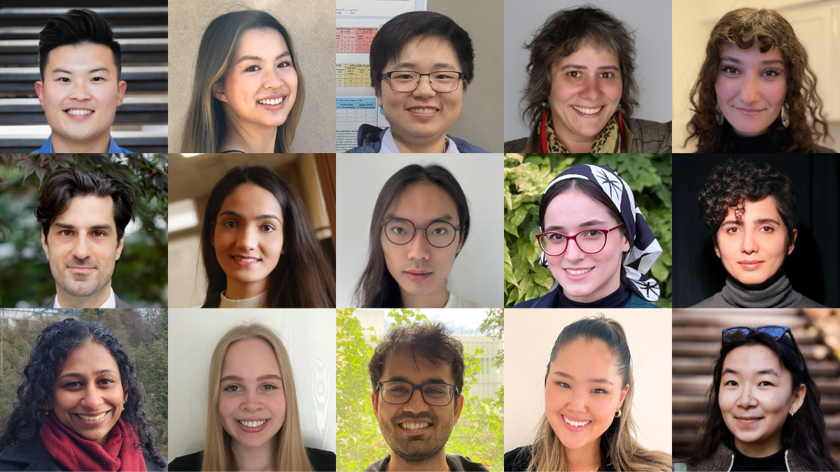 A compilation of 15 headshots of winners of the 2024 EPIC Doctoral Award competition
