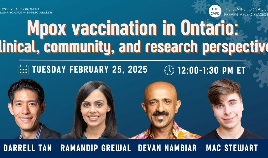 Mpox vaccination in Ontario: clinical, community, and research perspectives